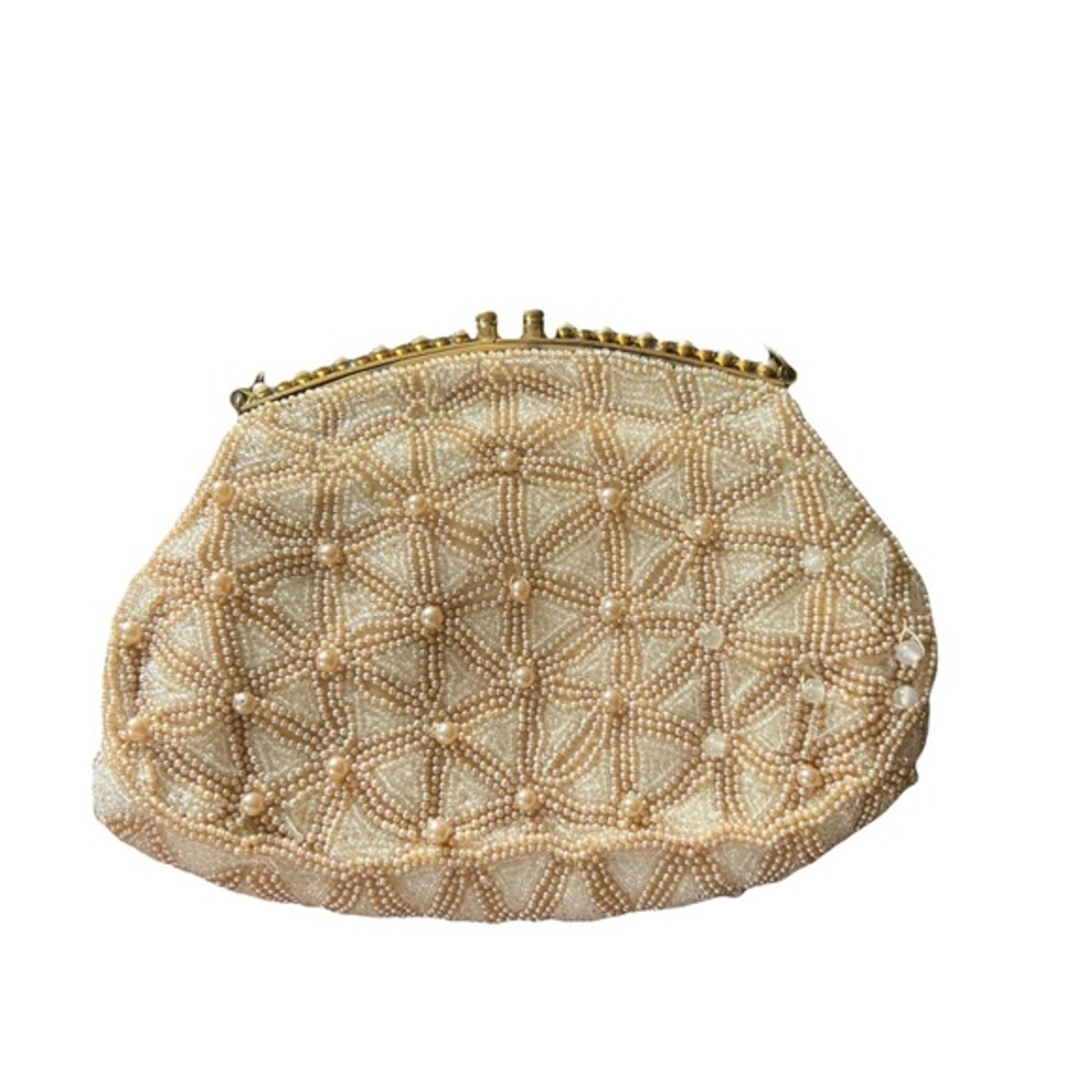 Jolles‎ Original Vintage Beaded Silk Clutch
